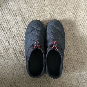 Men's Chaco Ramble Puff Slip-On Shoes - Black with Orange Accents